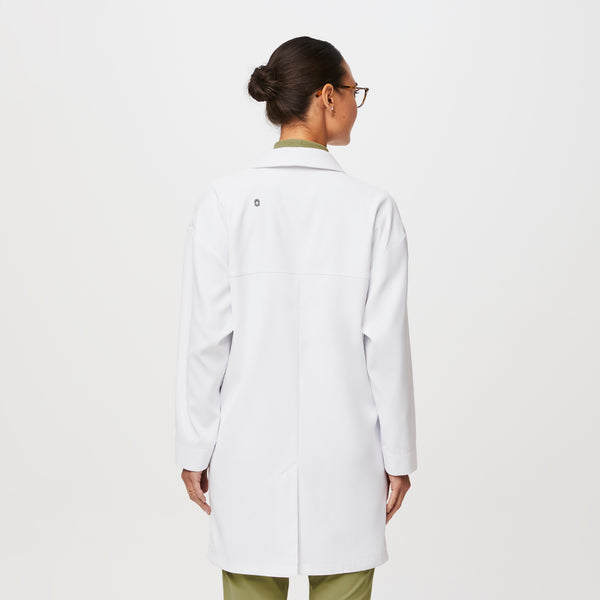 Women's White Oversized FIGSPRO™ Lab Coat