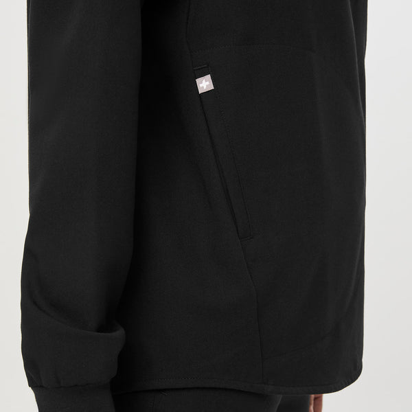 women's Black Rafaela Relaxed Longsleeve - Scrub Top