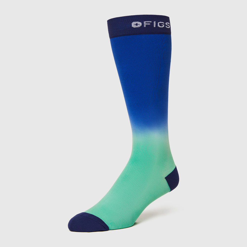 men's Royal Blue Ombre - Compression Socks