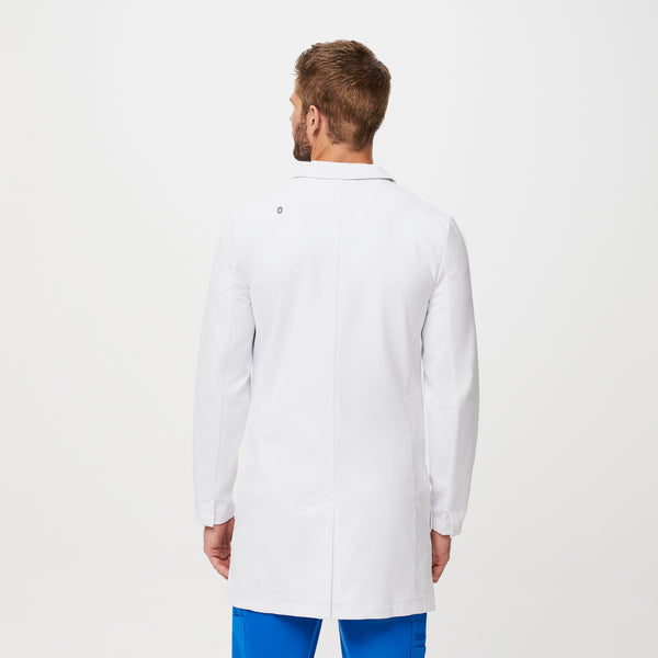 Men's White Harlem - Slim Long Lab Coat