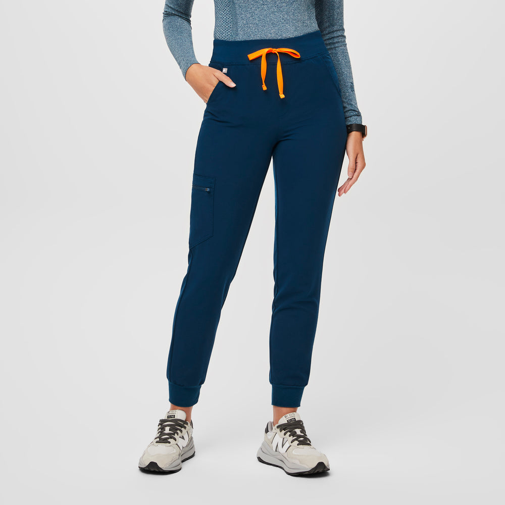 women's Deep Reef High Waisted Zamora™ - Tall Jogger Scrub Pants (3XL - 6XL)