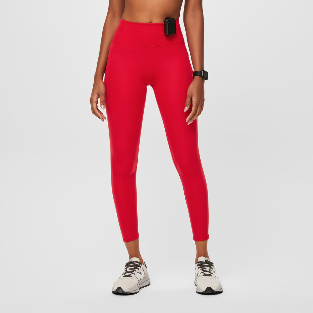 women's Neon Red Performance Underscrub Legging