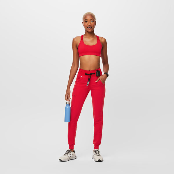 women's Neon Red Performance Underscrub Sport Bra