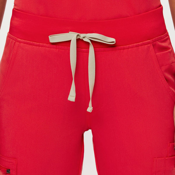 women's Neon Red Yola™ - Petite Skinny Scrub Pants 2.0