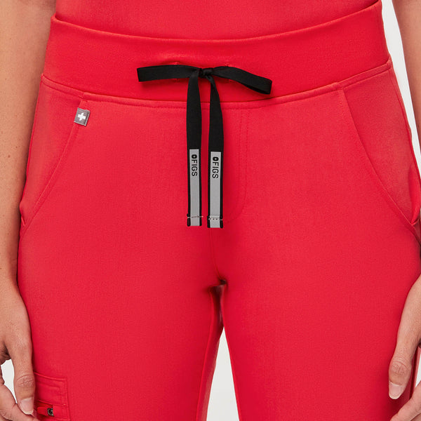 women's Neon Red Zamora™ - Petite Jogger Scrub Pants
