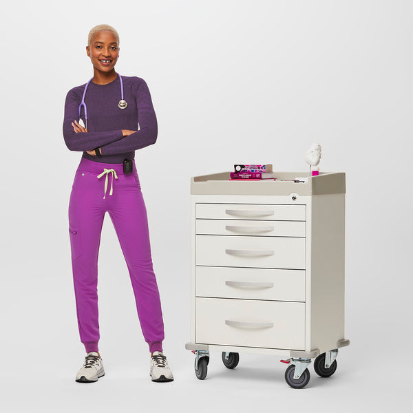 women's Purple Jolt High Waisted Zamora™ - Tall Jogger Scrub Pants (3XL - 6XL)