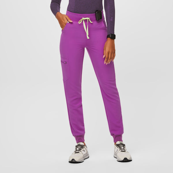 women's Purple Jolt High Waisted Zamora™ - Jogger Scrub Pants (3XL - 6XL)