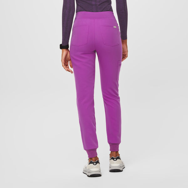 women's Purple Jolt High Waisted Zamora™ - Petite Jogger Scrub Pants (3XL - 6XL)
