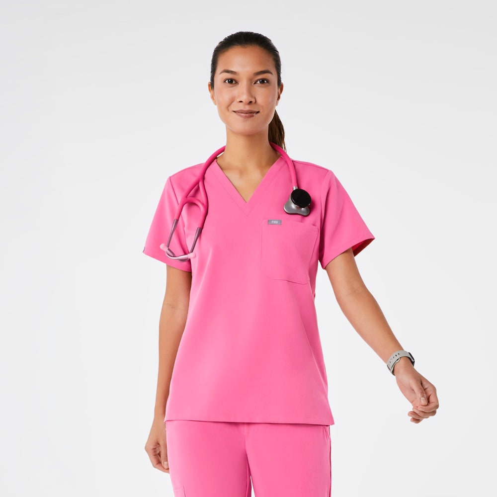 women's F'ing Pink Catarina - One-Pocket Scrub Top™
