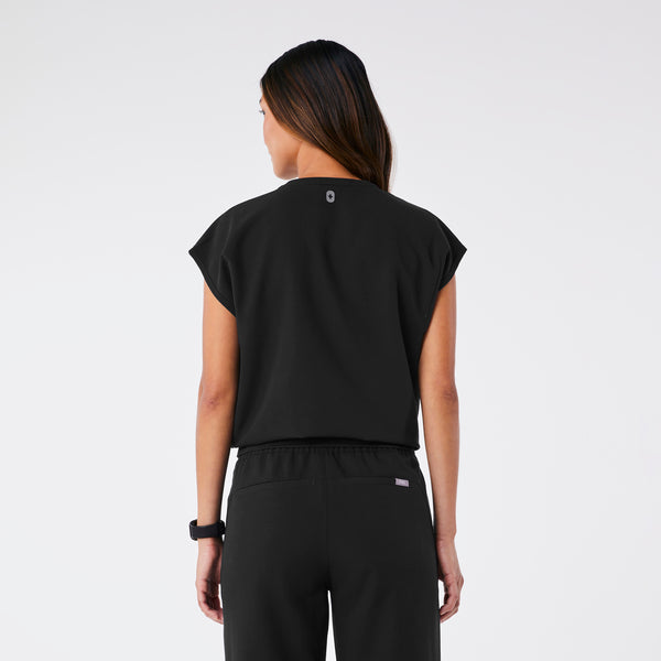 women's Black Raleigh V-Neck - Scrub Top