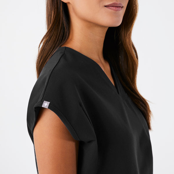 women's Black Raleigh V-Neck - Scrub Top
