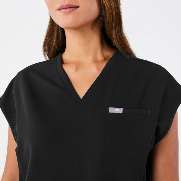 women's Black Raleigh V-Neck - Scrub Top
