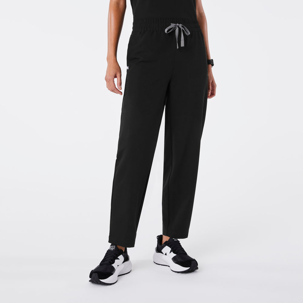 women's Black High Waisted Sheridan - Relaxed Barrel Scrub Pant