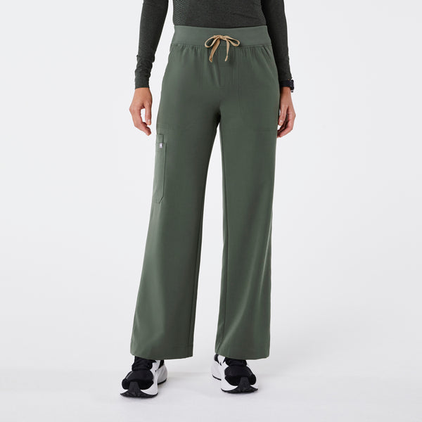 women's Moss High Waisted Isabel Wide Leg - Scrub Pant