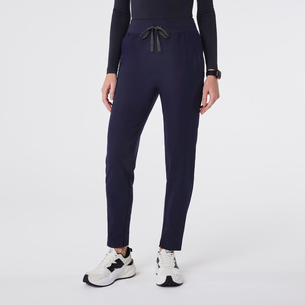 women's Navy Alva High Waisted Tapered - Tall Scrub Pant