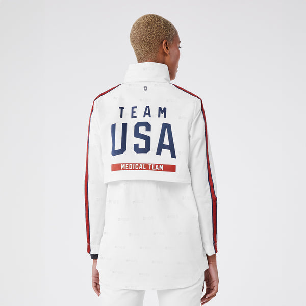 women's Optic White FIGS x Team USA On-Shift Stadium Jacket™