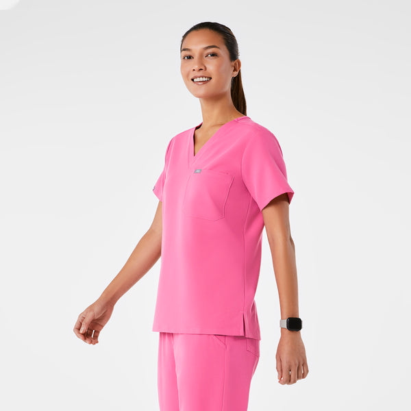 women's F'ing Pink Catarina - One-Pocket Scrub Top™