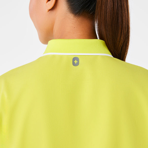 women's Serving Lime Hope Relaxed Polo - Scrub Top