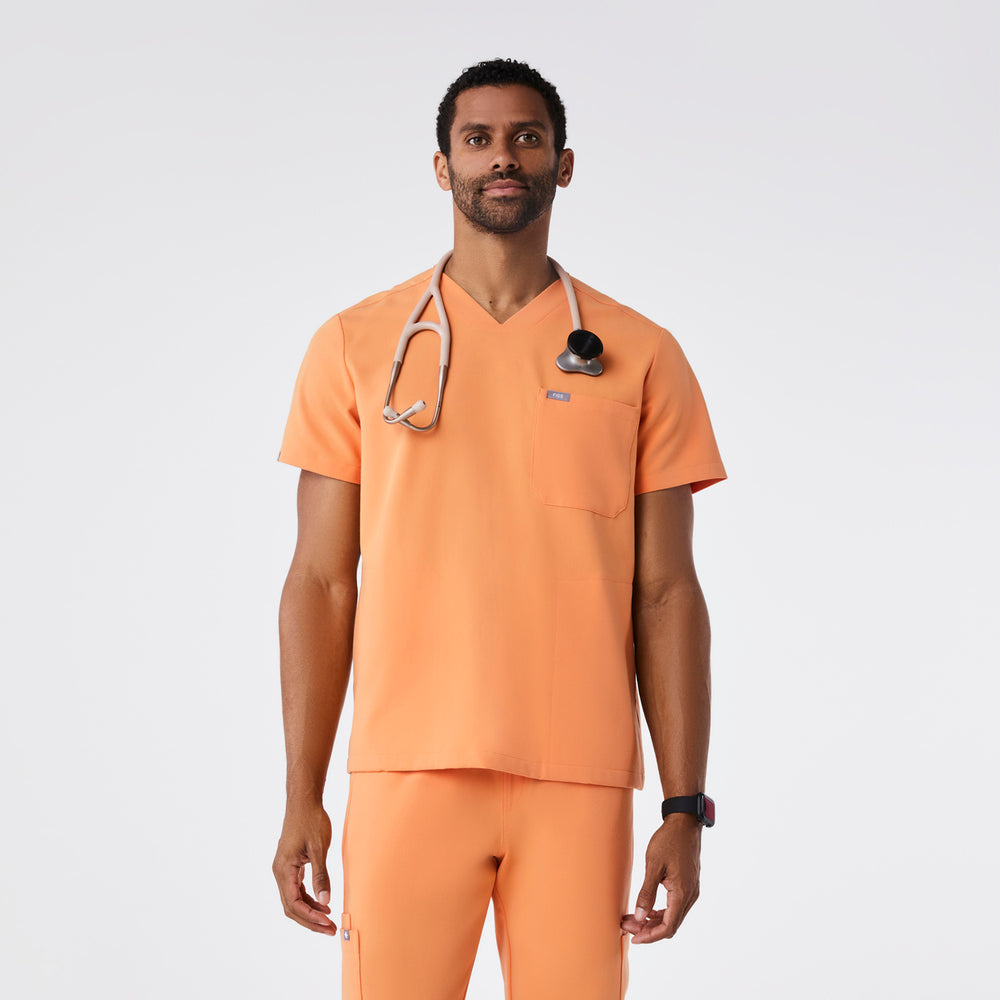 men's Shaka Orange Chisec - Three-Pocket Scrub Top™