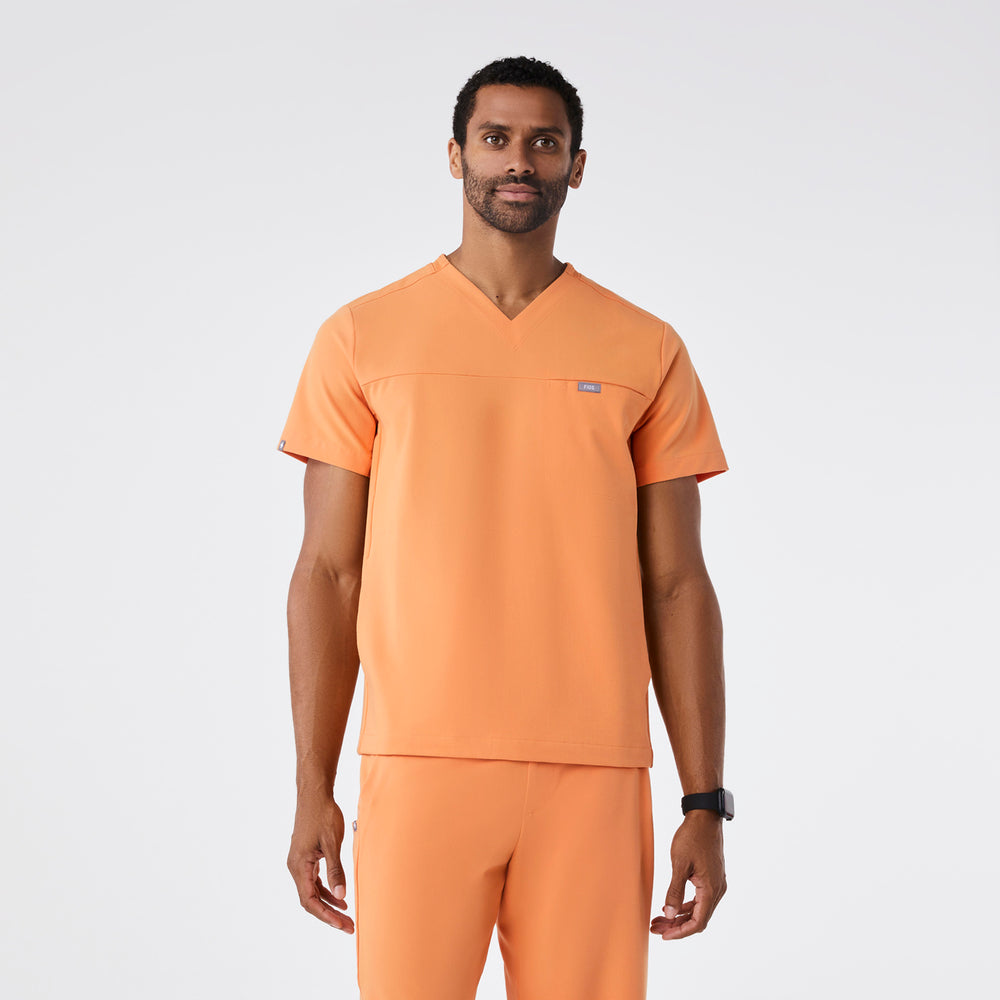 men's Shaka Orange Howard V-Neck - Scrub Top