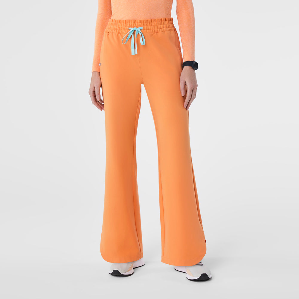 women's Shaka Orange Marseille Wide Leg - Scrub Pant