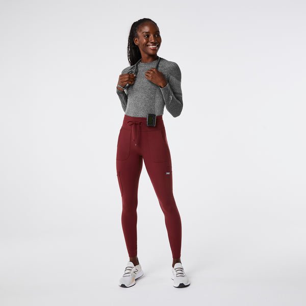 women's Burgundy High Waisted Seville - ScrubLegging™