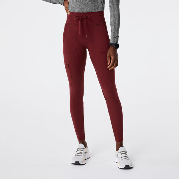 women's Burgundy High Waisted Seville - ScrubLegging™