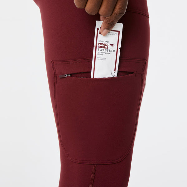 women's Burgundy High Waisted Seville - ScrubLegging™