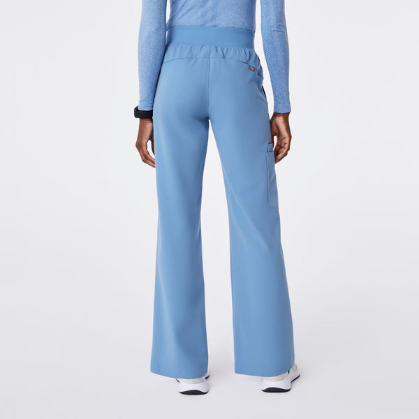 women's Ceil Blue High Waisted Isabel Wide Leg - Tall Scrub Pant