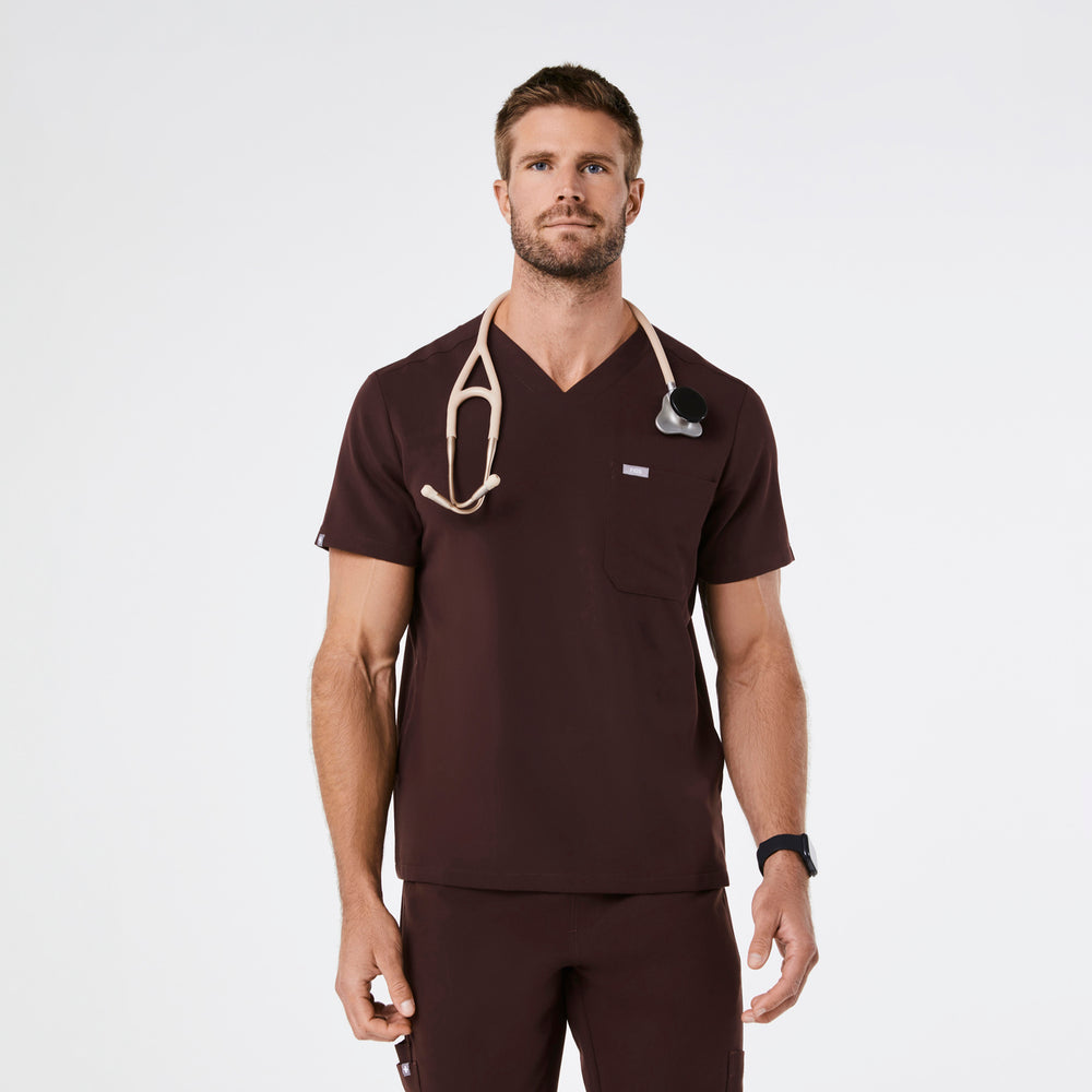 men's Espresso Chisec - Three-Pocket Scrub Top™