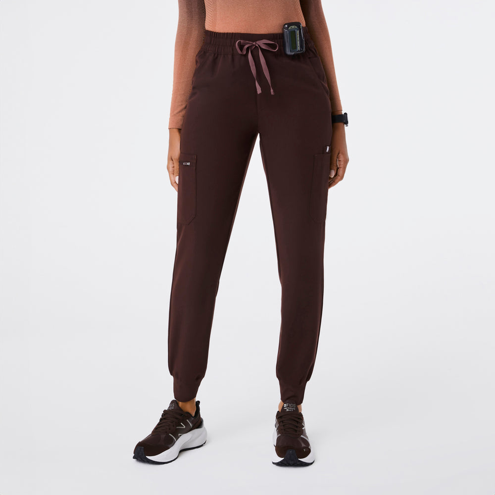 women's Espresso High Waisted Uman Relaxed - Jogger Scrub Pant