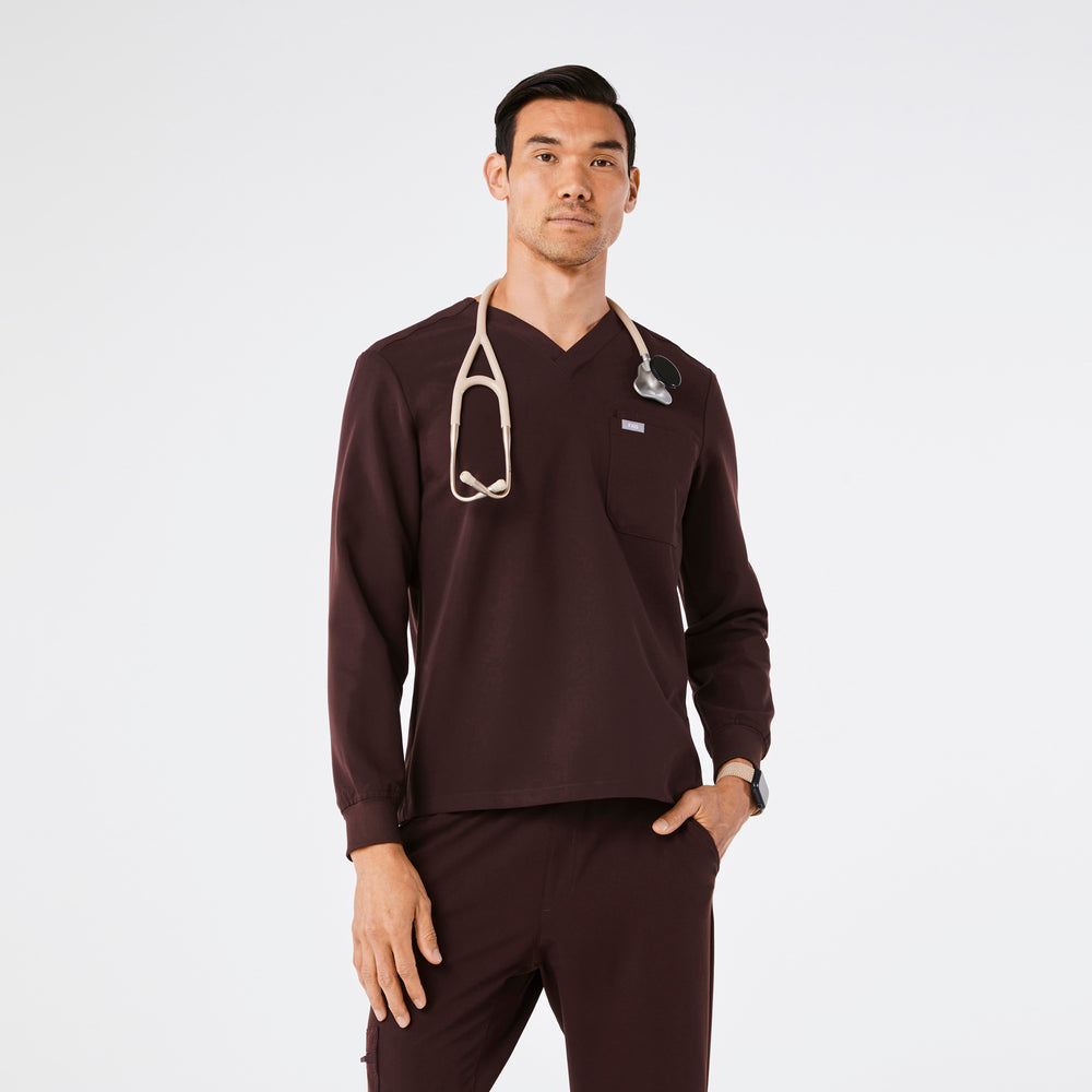 men's Espresso Leon Longsleeve - Scrub Top™