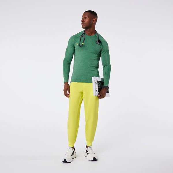 men's Match Point Green Makato Seamless - Longsleeve Underscrub