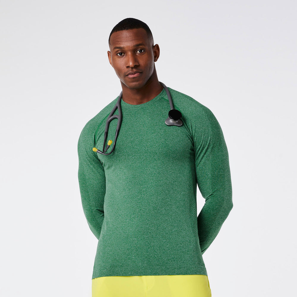 men's Match Point Green Makato Seamless - Longsleeve Underscrub