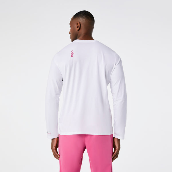 men's White F Cancer Supersoft - Longsleeve Underscrub