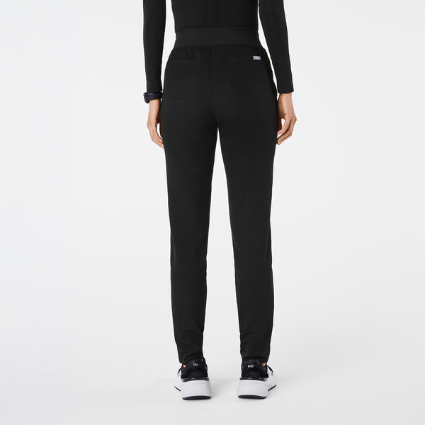 women's Black High Waisted Bristol Tall Slim Tapered Scrub Pants