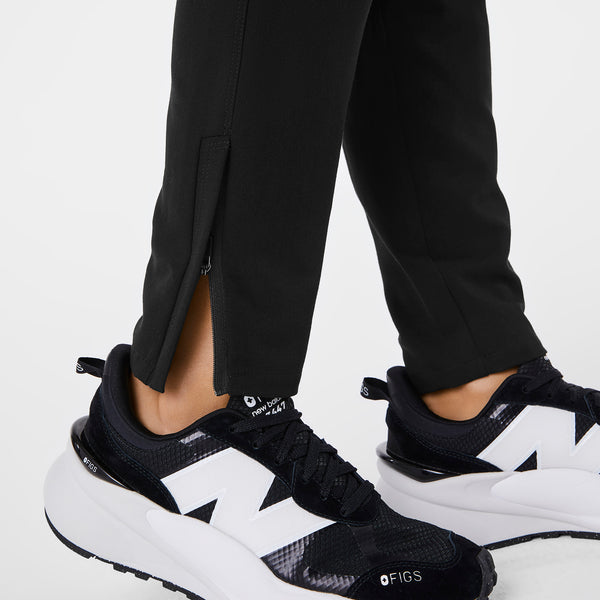 women's Black High Waisted Bristol Tall Slim Tapered Scrub Pants