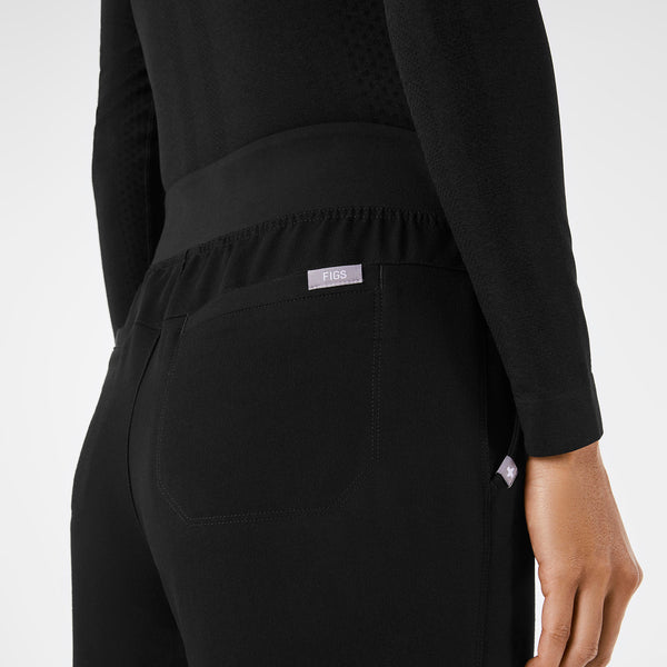 women's Black High Waisted Bristol Tall Slim Tapered Scrub Pants