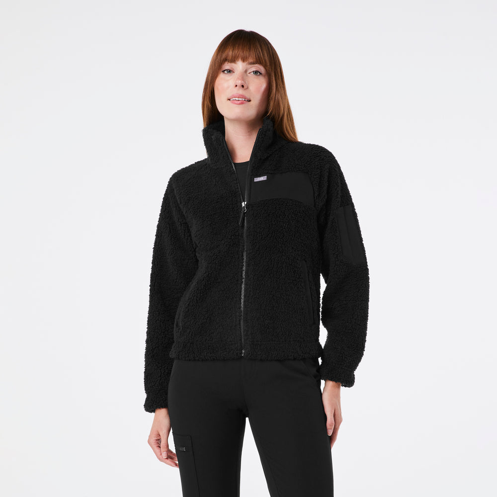 women's Black On-Shift High Pile - Fleece Jacket™