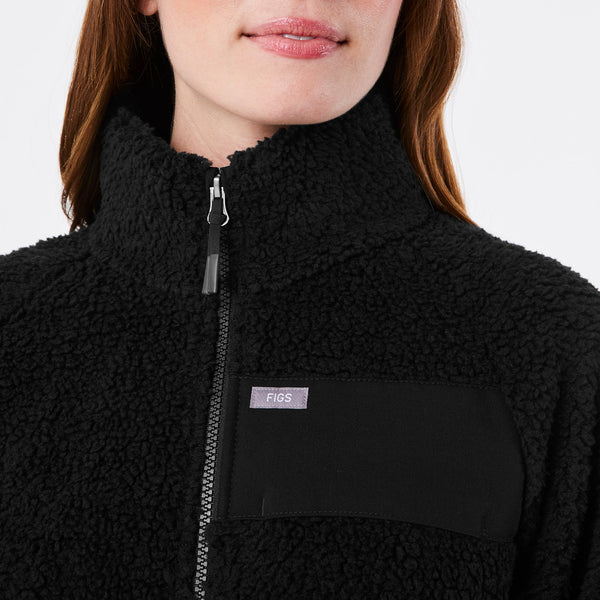 women's Black On-Shift High Pile - Fleece Jacket™