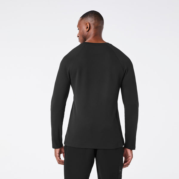 men's Black Waffle - Longsleeve Underscrub