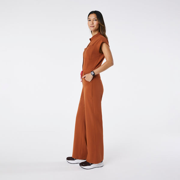 women's Dirty Chai Rafaela Wide Leg - Petite ScrubJumpsuit™