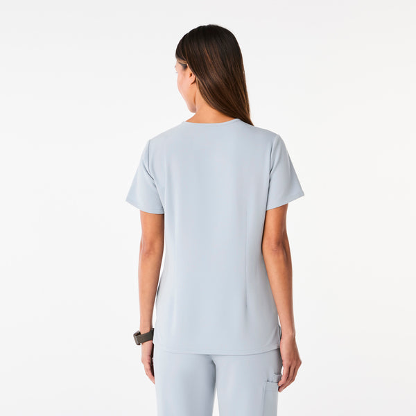 women's Dusty Blue Casma - Three-Pocket Scrub Top™