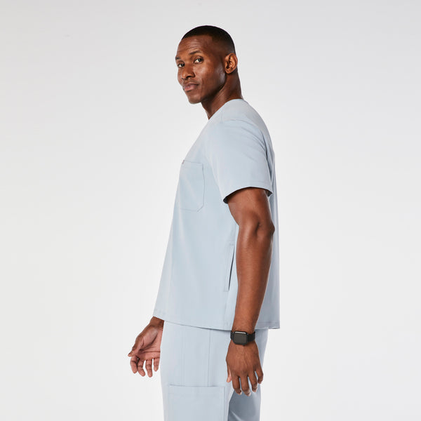 men's Dusty Blue Chisec - Three-Pocket Scrub Top™