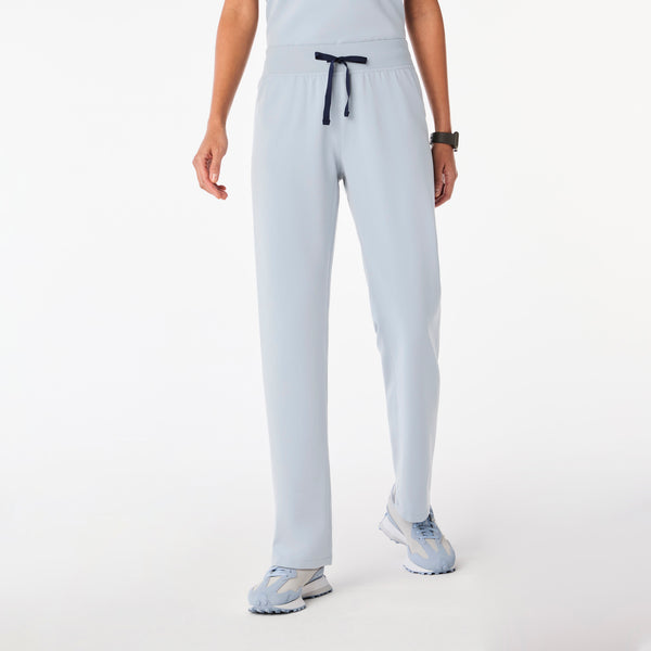 women's Dusty Blue High Waisted Livingston - Petite Basic Scrub Pant™