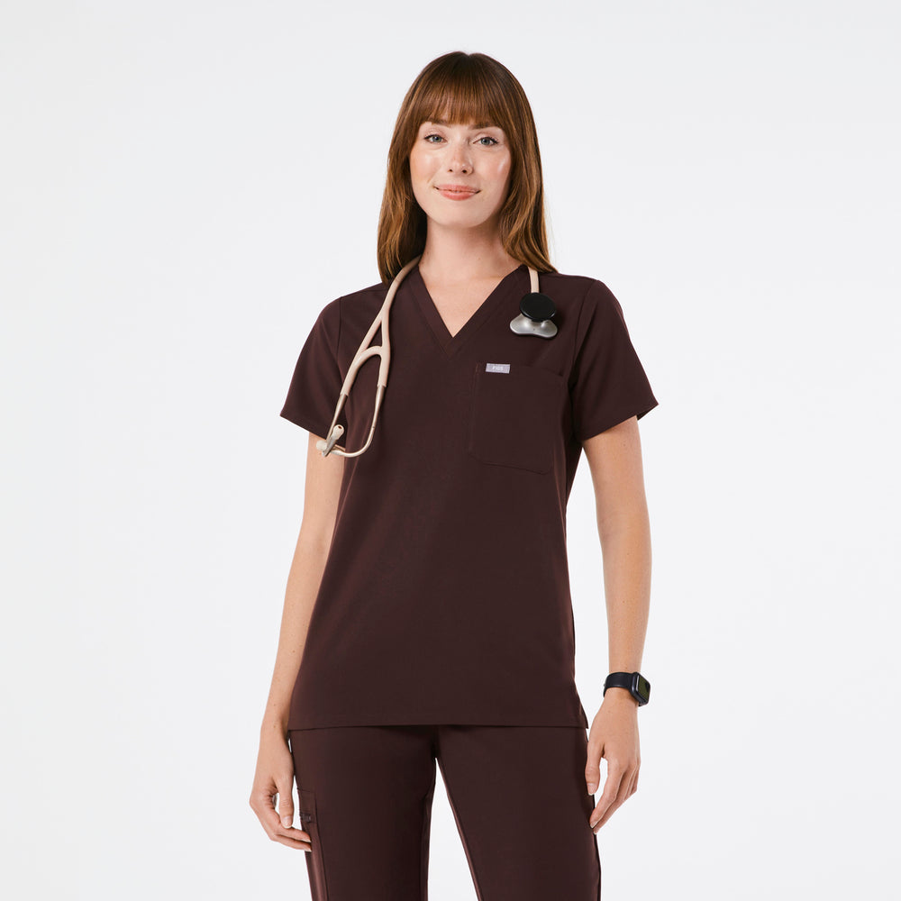 women's Espresso Catarina - One-Pocket Scrub Top™