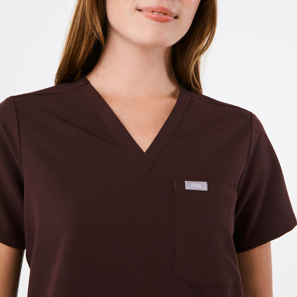 women's Espresso Catarina - One-Pocket Scrub Top™