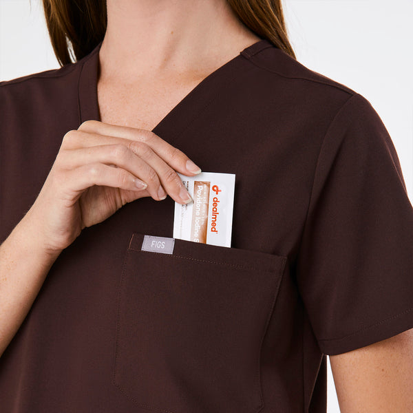 women's Espresso Catarina - One-Pocket Scrub Top™