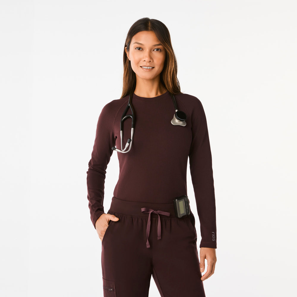 women's Espresso Waffle - Longsleeve Underscrub