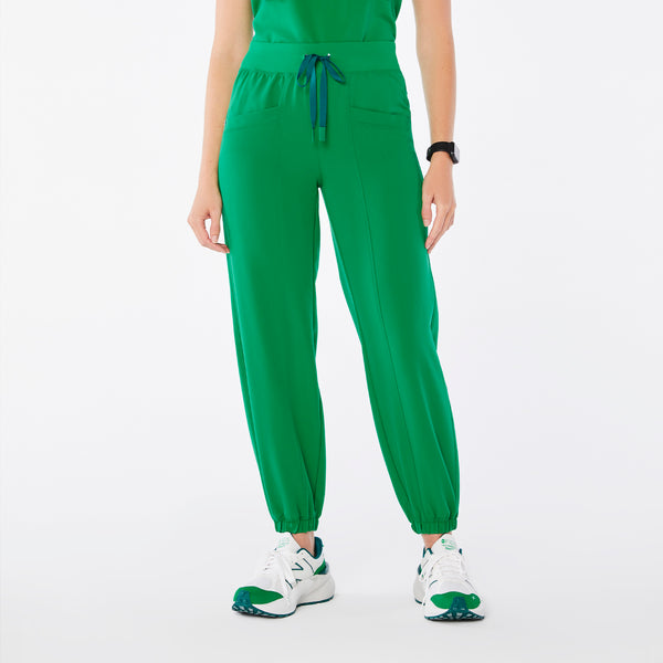 women's Evergreen High Waisted Rio Balloon Petite Scrub Pants